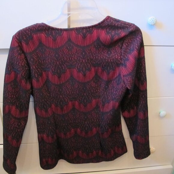 Venus Sexy Lace and Leather Party Top Red and Black.Size Medium - Picture 5 of 9